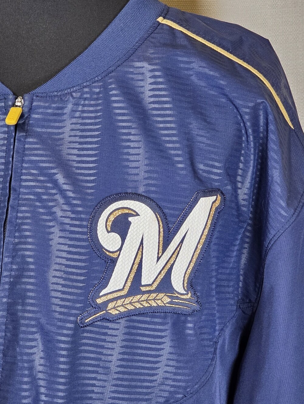 Majestic Milwaukee Brewers Cool Base Pullover Jacket XL MLB - Picture 2 of 16